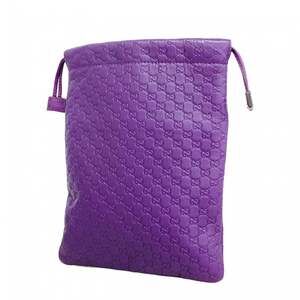 Gucci Bag/Pouch Guccissima 281983 Leather Purple Women's